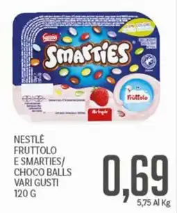 Supermercati Piccolo Nestlè Fruttolo e Smarties/Choco Balls offerta