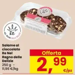 Interspar Salame al cioccolato Re Nel Regno delle Delizie offerta