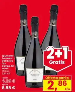 Interspar Spumante Prosecco DOC Extra Dry Campo del Passo offerta