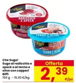 Interspar Che Sugo! Sugo al radicchio e speck o al tonno e olive con capperi Biffi offerta