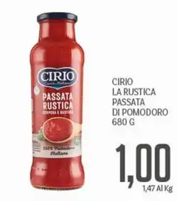 Supermercati Piccolo Cirio Passata Rustica offerta