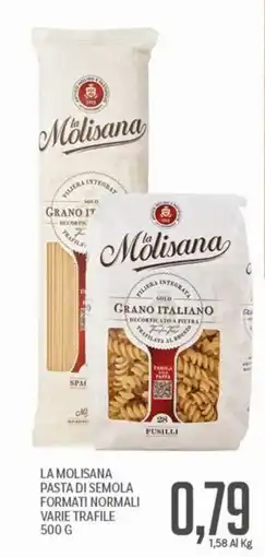 Supermercati Piccolo LA MOLISANA PASTA DI SEMOLA FORMATI NORMALI VARIE TRAFILATE offerta