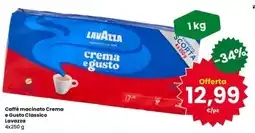 Interspar Caffè macinato Crema e Gusto Classico Lavazza offerta