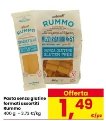 Pasta senza glutine formati assortiti Rummo