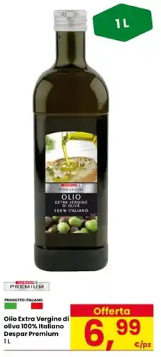 Interspar Olio Extra Vergine di oliva 100% Italiano Despar Premium offerta