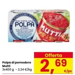 Interspar Polpa di pomodoro Mutti offerta