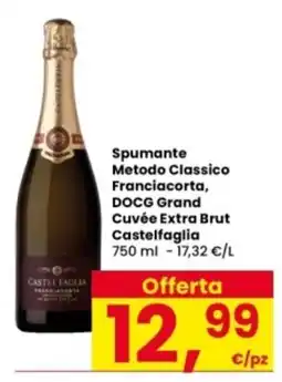 Interspar Spumante Metodo Classico Franciacorta DOCG Grand Cuvée Extra Brut Castelfaglia offerta