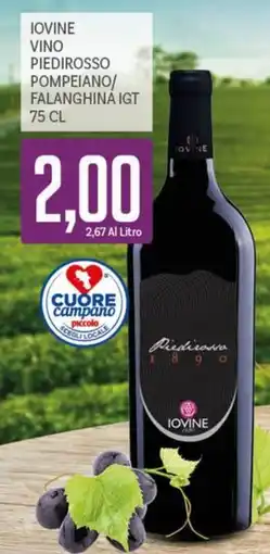 Supermercati Piccolo Iovine Vino Piedirozzo offerta