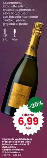 Interspar Spumante Valdobbiadene Prosecco Superiore DOCG Millesimato Brut Rive di Colbertaldo offerta
