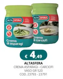 Altasfera ALTA SFERA CREMA ASPARAGI - CARCIOFI offerta