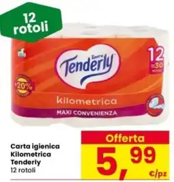 Interspar Carta igienica Kilometrica Tenderly offerta