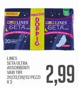 Supermercati Piccolo LINES SETA ULTRA ASSORBENTI offerta