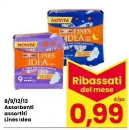 Interspar Assorbenti assortiti Lines Idea offerta