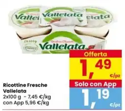 Interspar Ricottine Fresche Vallelata offerta