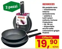 Interspar Bis padelle nero Pedrini offerta