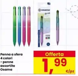 Interspar Penna a sfera 4 colori - penne assortite Osama offerta