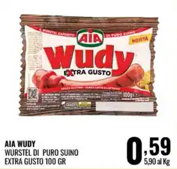 Gecop AIA WUDY WURSTEL DI PURO SUINO EXTRA GUSTO offerta