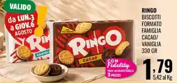 Gecop Ringo biscotti formato famiglia cacao/vaniglia offerta