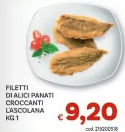 Vivo Supermercati FILETTI DI ALICI PANATI CROCCANTI L'ASCOLANA offerta