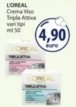 Acqua & Sapone L'ORÉAL Crema Viso Tripla Attiva offerta
