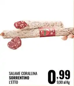 Gecop Salame Corallina Sorrentino L'Etto offerta