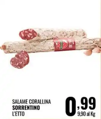 Gecop Salame Corallina Sorrentino L'Etto offerta