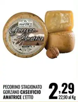 Gecop Pecorino Stagionato Gorzano Caseificio Amatrice offerta