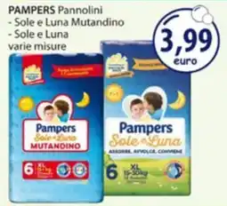 Acqua & Sapone Pampers Pannolini Sole e Luna Mutandino offerta