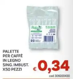 Vivo Supermercati Palette per caffè in legno Natural Bio offerta