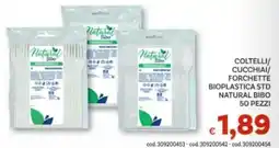 Vivo Supermercati Coltelli/Cucchiai/Forchette Bioplastica STD Natural Bibo offerta