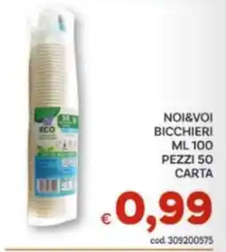 Vivo Supermercati NOI&VOI BICCHIERI offerta