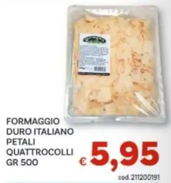 Formaggio duro italiano petali quattrocolli