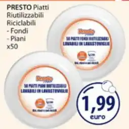 Acqua & Sapone PRESTO Piatti Riutilizzabili Riciclabili offerta