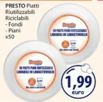Acqua & Sapone PRESTO Piatti Riutilizzabili Riciclabili offerta