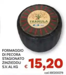 Vivo Supermercati TRAMULA FORMAGGIO DI PECORA STAGIONATO ZINZIEDDU offerta