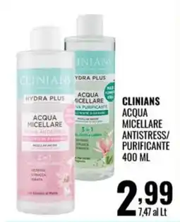 Gecop CLINIANS ACQUA MICELLARE ANTISTRESS/PURIFICANTE offerta