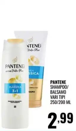 Gecop Pantene Shampoo/Balsamo Vari Tipi offerta