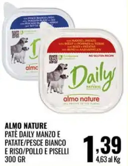 Gecop ALMO NATURE PATÈ DAILY MANZO E PATATE/PESCE BIANCO E RISO/POLLO E PISELLI offerta