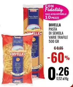 Gecop Pasta di semola varie trafile Divella offerta