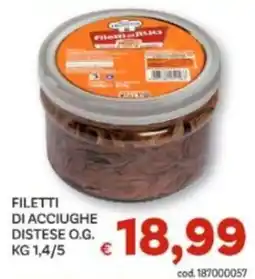 Vivo Supermercati Filetti di acciughe distese O.G. offerta