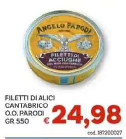 Vivo Supermercati Filetti di Alici Cantabrico O.O. Parodi offerta
