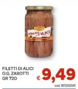 Vivo Supermercati Filetti di Alici O.G. Zarotti offerta