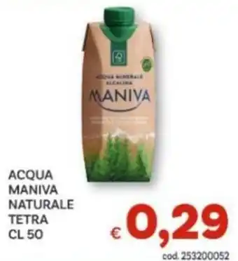 Vivo Supermercati Acqua Maniva Naturale offerta