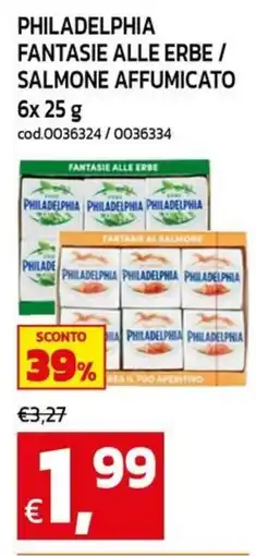 C+C Cash and Carry PHILADELPHIA FANTASIE AL SALMONE offerta