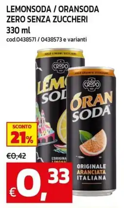 C+C Cash and Carry Lemonsoda / Oransoda Crodo offerta