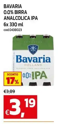 C+C Cash and Carry Bavaria 0.0% Birra Analcolica IPA offerta