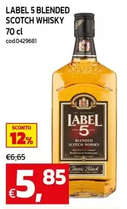 C+C Cash and Carry LABEL 5 BLENDED SCOTCH WHISKY offerta