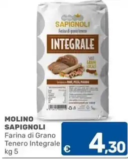 C+C Cash and Carry MOLINO SAPIGNOLI Farina di Grano Tenero Integrale offerta