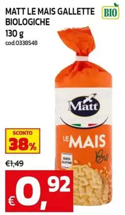 C+C Cash and Carry Matt Le Mais Gallette Biologiche offerta