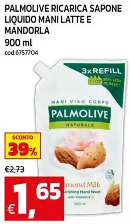 C+C Cash and Carry Palmolive ricarica sapone liquido mani latte e mandorla offerta